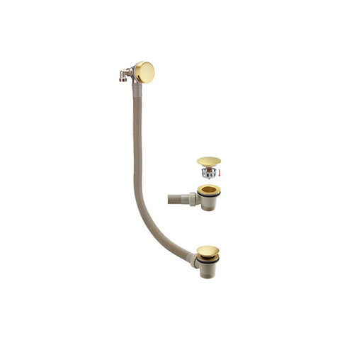 Bliss BLIS105816 Bath Filler Waste & Overflow - Brushed Brass - Unbeatable Bathrooms