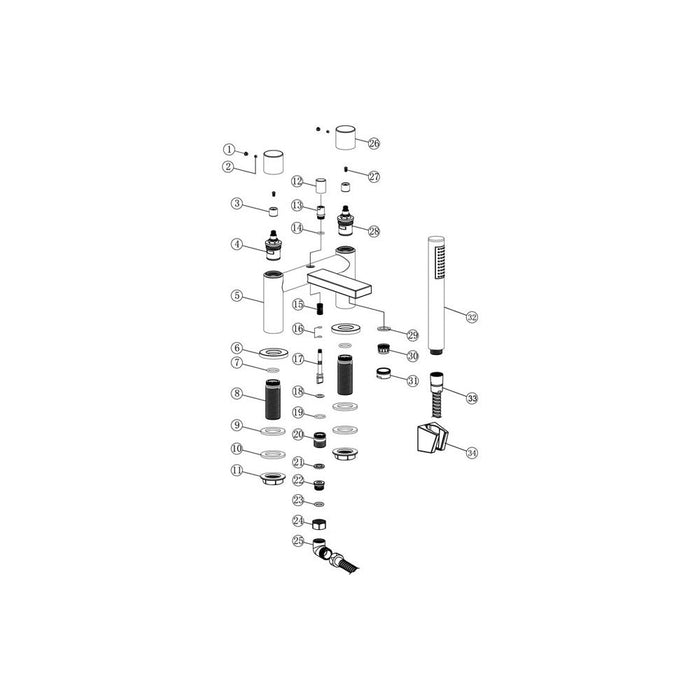Bliss BLIS105819 Firmo Bath/Shower Mixer - Chrome - Unbeatable Bathrooms