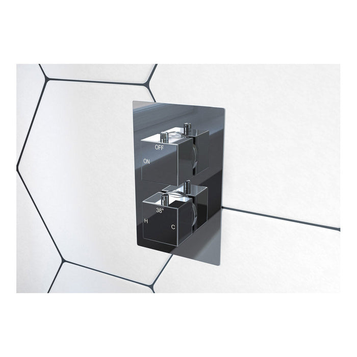 Bliss BLIS105839 Lena Thermostatic Single Outlet Twin Shower Valve - Unbeatable Bathrooms