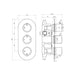 Bliss BLIS105842 Sava Thermostatic Two Outlet Triple Shower Valve - Unbeatable Bathrooms
