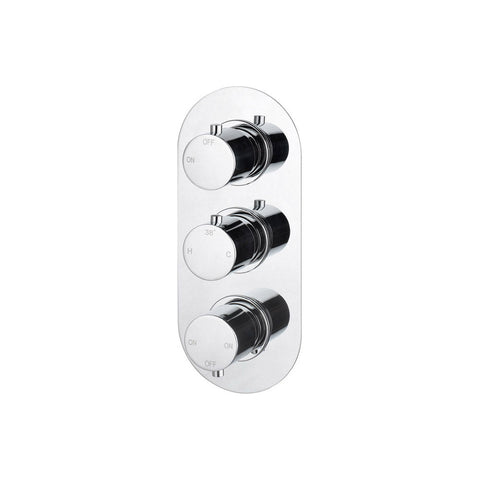 Bliss BLIS105843 Sava Thermostatic Three Outlet Triple Shower Valve - Unbeatable Bathrooms