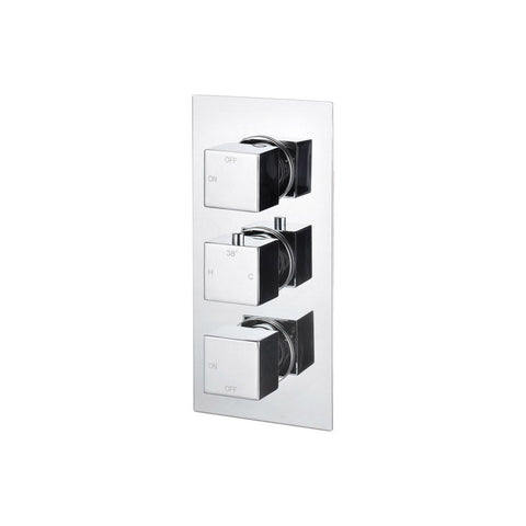Bliss BLIS105845 Lena Thermostatic Two Outlet Triple Shower Valve - Unbeatable Bathrooms