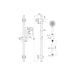 Bliss BLIS105852 Round Premium Slider Rail Kit & 3 Mode Handset - Unbeatable Bathrooms