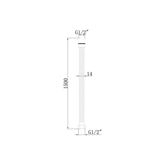 Bliss BLIS105881 1.5m Stainless Steel Shower Hose - Unbeatable Bathrooms