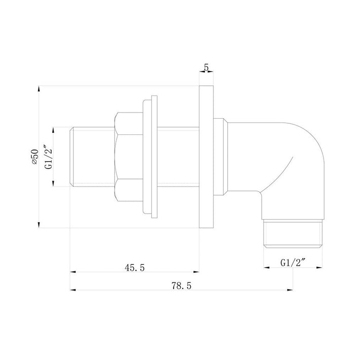Bliss BLIS105884 Traditional Wall Outlet Elbow - Unbeatable Bathrooms