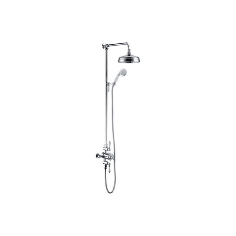 Bliss BLIS105885 Maine Traditional Exposed Two Outlet Shower Valve with Riser Kit & Overhead - Unbeatable Bathrooms