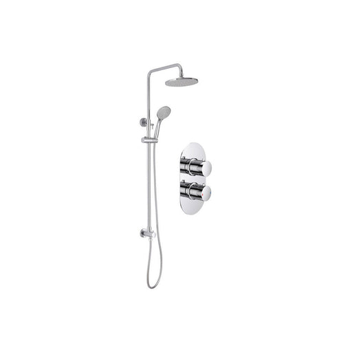Bliss BLIS105890 Sava Shower Pack Two - Two Outlet Twin Shower Valve with Riser & Overhead Kit - Unbeatable Bathrooms