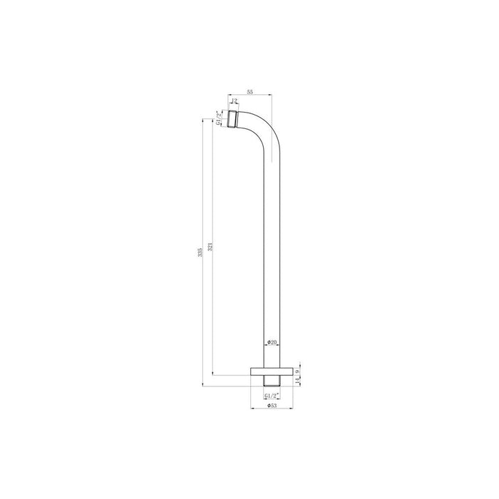 Bliss BLIS105891 Sava Shower Pack Three - Single Outlet Twin Shower Valve with Overhead - Unbeatable Bathrooms