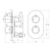 Bliss BLIS105891 Sava Shower Pack Three - Single Outlet Twin Shower Valve with Overhead - Unbeatable Bathrooms