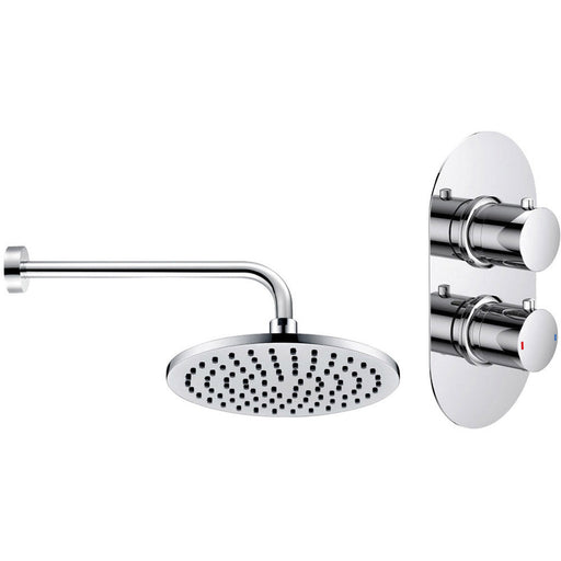 Bliss BLIS105891 Sava Shower Pack Three - Single Outlet Twin Shower Valve with Overhead - Unbeatable Bathrooms