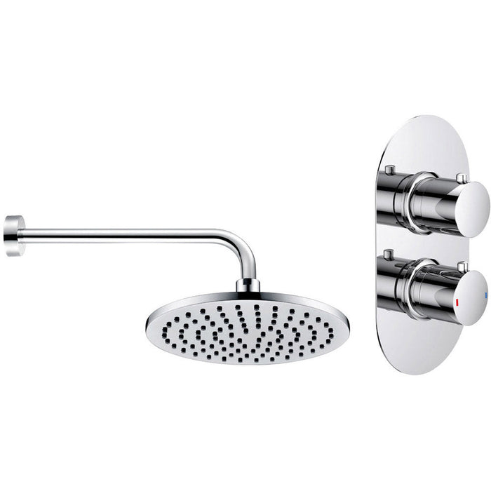 Bliss BLIS105891 Sava Shower Pack Three - Single Outlet Twin Shower Valve with Overhead - Unbeatable Bathrooms