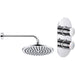 Bliss BLIS105891 Sava Shower Pack Three - Single Outlet Twin Shower Valve with Overhead - Unbeatable Bathrooms