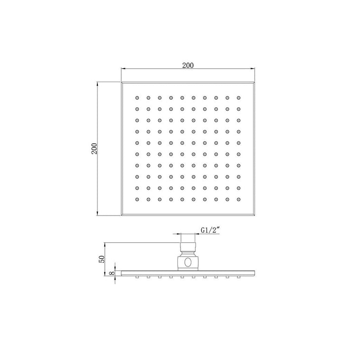 Bliss BLIS105898 Amara Shower Pack Two - Two Outlet Twin Shower Valve with Handset & Brass Overhead - Unbeatable Bathrooms