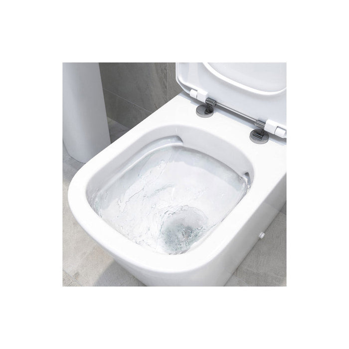 Bliss BLIS106145 Sasi Rimless Close Coupled Part Shrouded Comfort Height WC & Soft Close Seat - Unbeatable Bathrooms