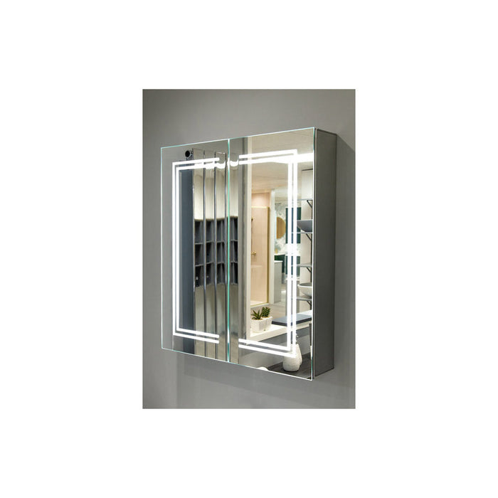Bliss BLIS106300 Chara 600mm 2 Door Front-Lit LED Mirror Cabinet - Unbeatable Bathrooms