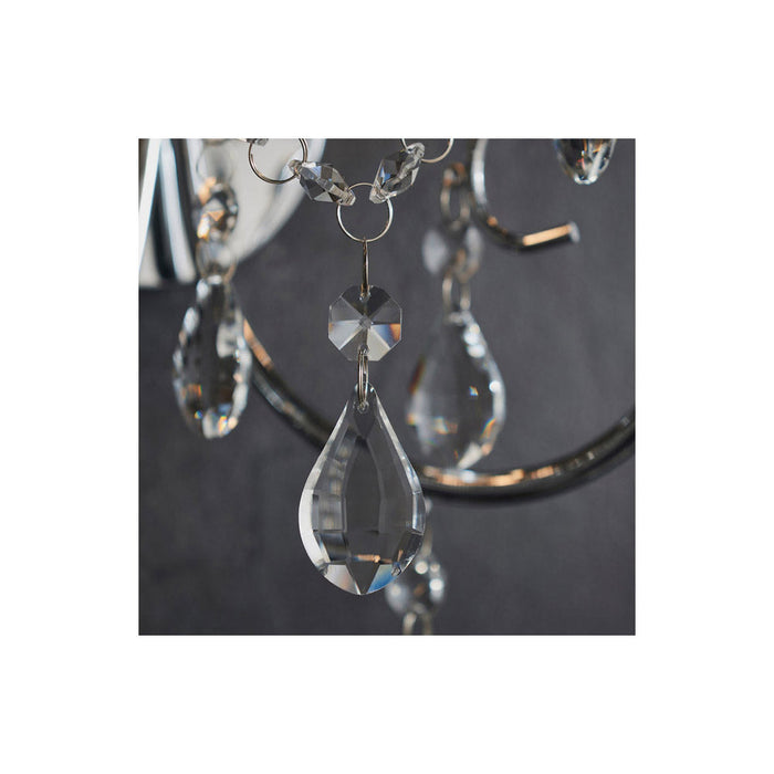 Bliss BLIS106304 Crystall 2 Arm Chandelier Wall Light - Chrome - Unbeatable Bathrooms