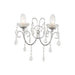 Bliss BLIS106304 Crystall 2 Arm Chandelier Wall Light - Chrome - Unbeatable Bathrooms