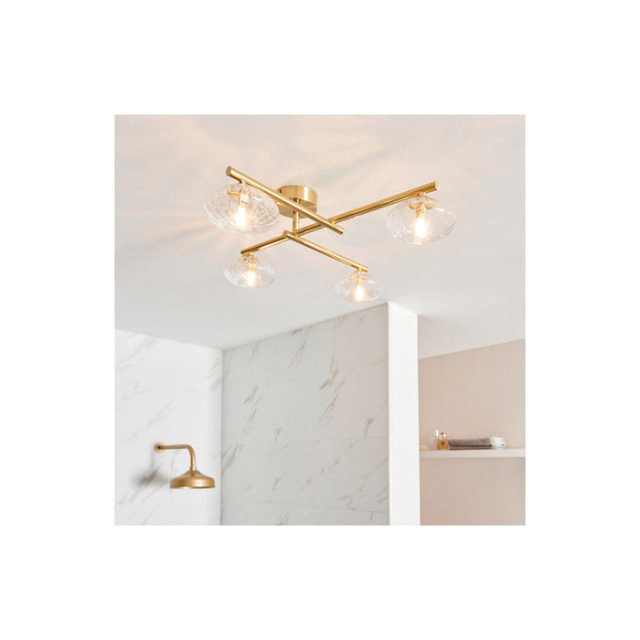 Bliss BLIS106309 Princess Ceiling Light - Brushed Brass - Unbeatable Bathrooms