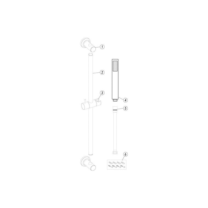 Bliss BLIS106555 Slider Rail & Kit - Brushed Brass - Unbeatable Bathrooms