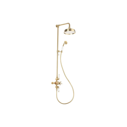 Bliss BLIS106787 Maine Thermostatic Shower Kit - Brushed Brass - Unbeatable Bathrooms