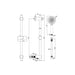 Bliss BLIS106790 Riser Rail & Handset - Matt Black - Unbeatable Bathrooms