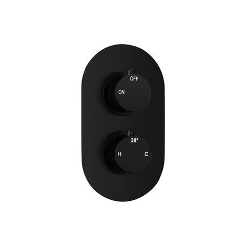 Bliss BLIS106795 Single Outlet Twin Shower Valve - Matt Black - Unbeatable Bathrooms