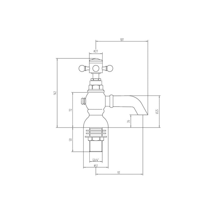 Bliss BLIS106799 Pacato Bath Pillar Taps - Brushed Brass - Unbeatable Bathrooms