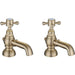 Bliss BLIS106799 Pacato Bath Pillar Taps - Brushed Brass - Unbeatable Bathrooms