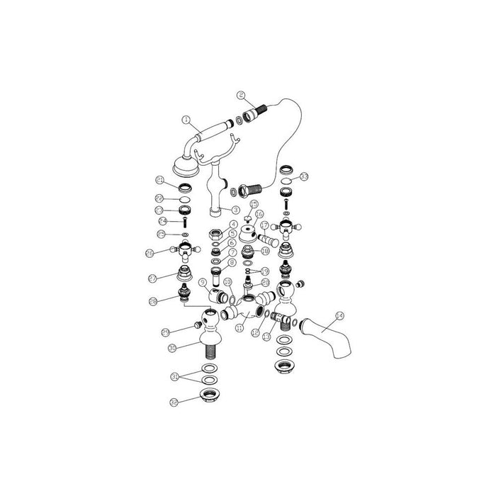 Bliss BLIS106802 Pacato Bath/Shower Mixer & Shower Kit - Brushed Brass - Unbeatable Bathrooms