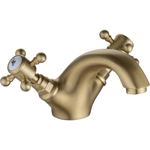 Bliss BLIS106803 Pacato Basin Mixer & Pop Up Waste - Brushed Brass - Unbeatable Bathrooms