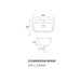 Bliss Orta 450 x 320mm 1TH Cloakroom Basin with Bottle Trap - Unbeatable Bathrooms