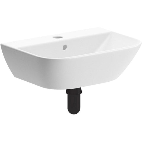 Bliss Orta 450 x 320mm 1TH Cloakroom Basin with Bottle Trap - Unbeatable Bathrooms
