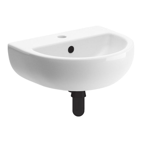 Bliss Porto 450 x 400mm 1TH Cloakroom Basin with Bottle Trap - Unbeatable Bathrooms