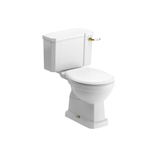 Bliss BLIS106870 Puccini Close Coupled WC w/Brushed Brass Finish & Soft Close Seat - Unbeatable Bathrooms