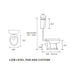 Bliss BLIS106872 Puccini Low Level WC w/Brushed Brass Finish & Soft Close Seat - Unbeatable Bathrooms