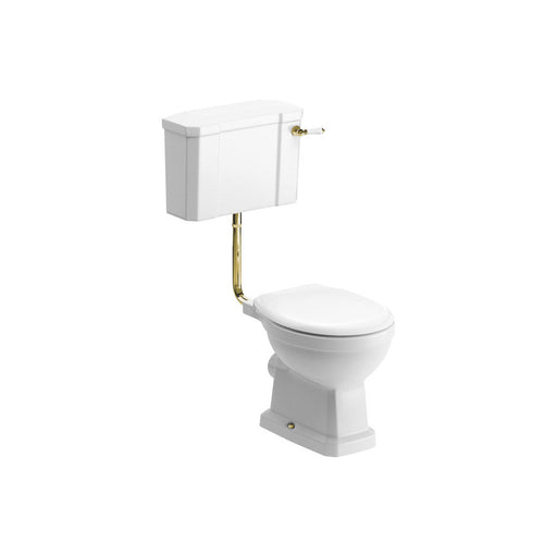 Bliss BLIS106872 Puccini Low Level WC w/Brushed Brass Finish & Soft Close Seat - Unbeatable Bathrooms