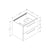 Bliss Zeri 1180mm Wall Hung 2 Drawer Basin Unit Run (No Top) - Unbeatable Bathrooms