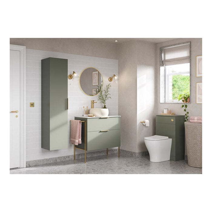 Bliss Simeto 590mm Floor Standing 2 Door Basin Unit (No Top) - Unbeatable Bathrooms
