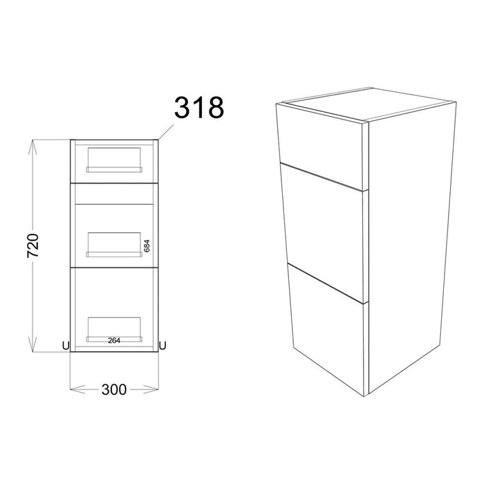 Bliss Avio 1542mm Basin WC & 3 Drawer Unit Pack - Unbeatable Bathrooms