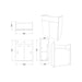 Bliss Velino 1542mm Basin WC & 1 Door Unit Pack - Unbeatable Bathrooms