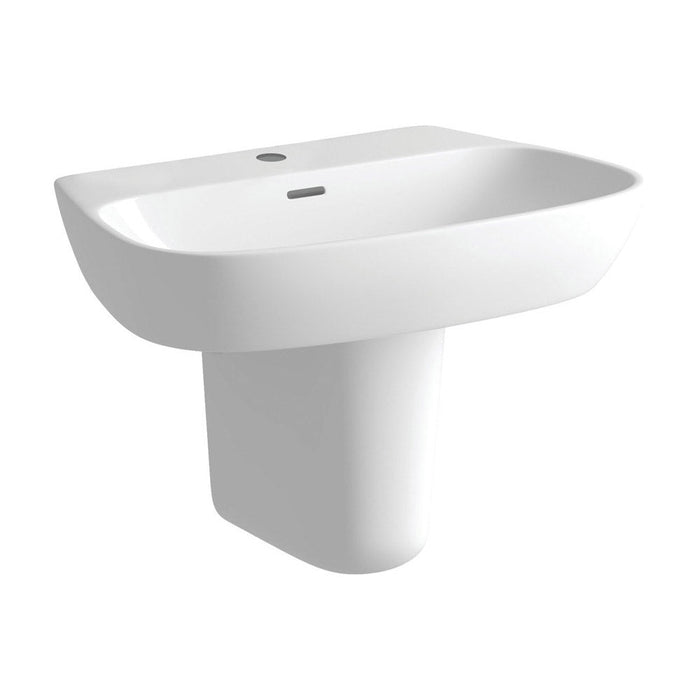 Bliss Olivio 600 x 400mm 1TH Basin with Pedestal - Unbeatable Bathrooms
