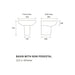 Bliss Nazoni 535 x 490mm 1TH Basin with Pedestal - Unbeatable Bathrooms