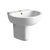 Bliss Nazoni 535 x 490mm 1TH Basin with Pedestal - Unbeatable Bathrooms