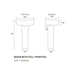 Bliss BLIS1779 Orta 560 x 450mm 1TH Basin & Full Pedestal (Boxed) - Unbeatable Bathrooms