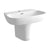Bliss Sasi 600 x 400mm 1TH Basin with Pedestal - Unbeatable Bathrooms