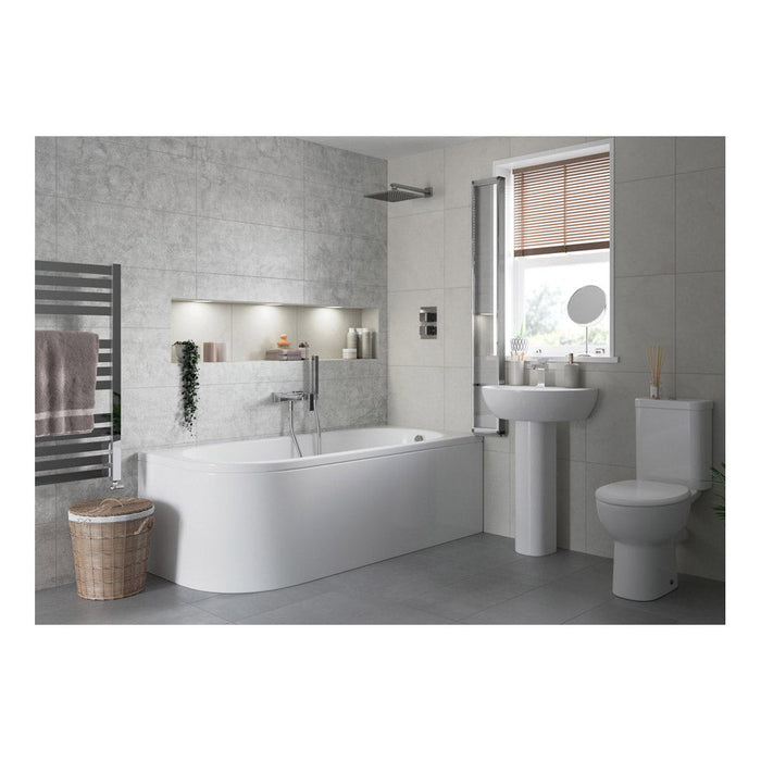 Bliss Porto 1TH Basin with Pedestal - Unbeatable Bathrooms