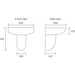 Bliss Porto 450 x 400mm 1TH Cloakroom Basin with Bottle Trap - Unbeatable Bathrooms