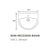 Bliss BLIS1829 Porto 500 x 390mm 1TH Semi Recessed Basin - Unbeatable Bathrooms