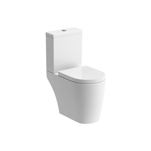 Bliss BLIS1928 Vito Rimless Close Coupled Open Back WC & Soft Close Seat - Unbeatable Bathrooms