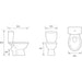 Bliss BLIS1930 Porto Close Coupled Open Back WC & Soft Close Seat - Unbeatable Bathrooms